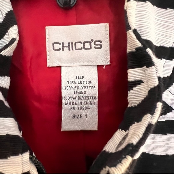 CHICO’S Zebra Jacket - Zip 3/4 sleeve - Picture 10 of 14